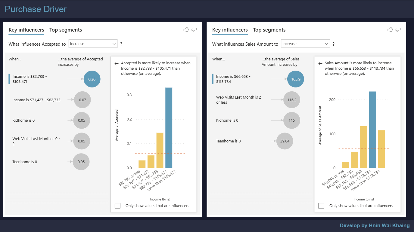 Purchase Driver Analysis Dashboard